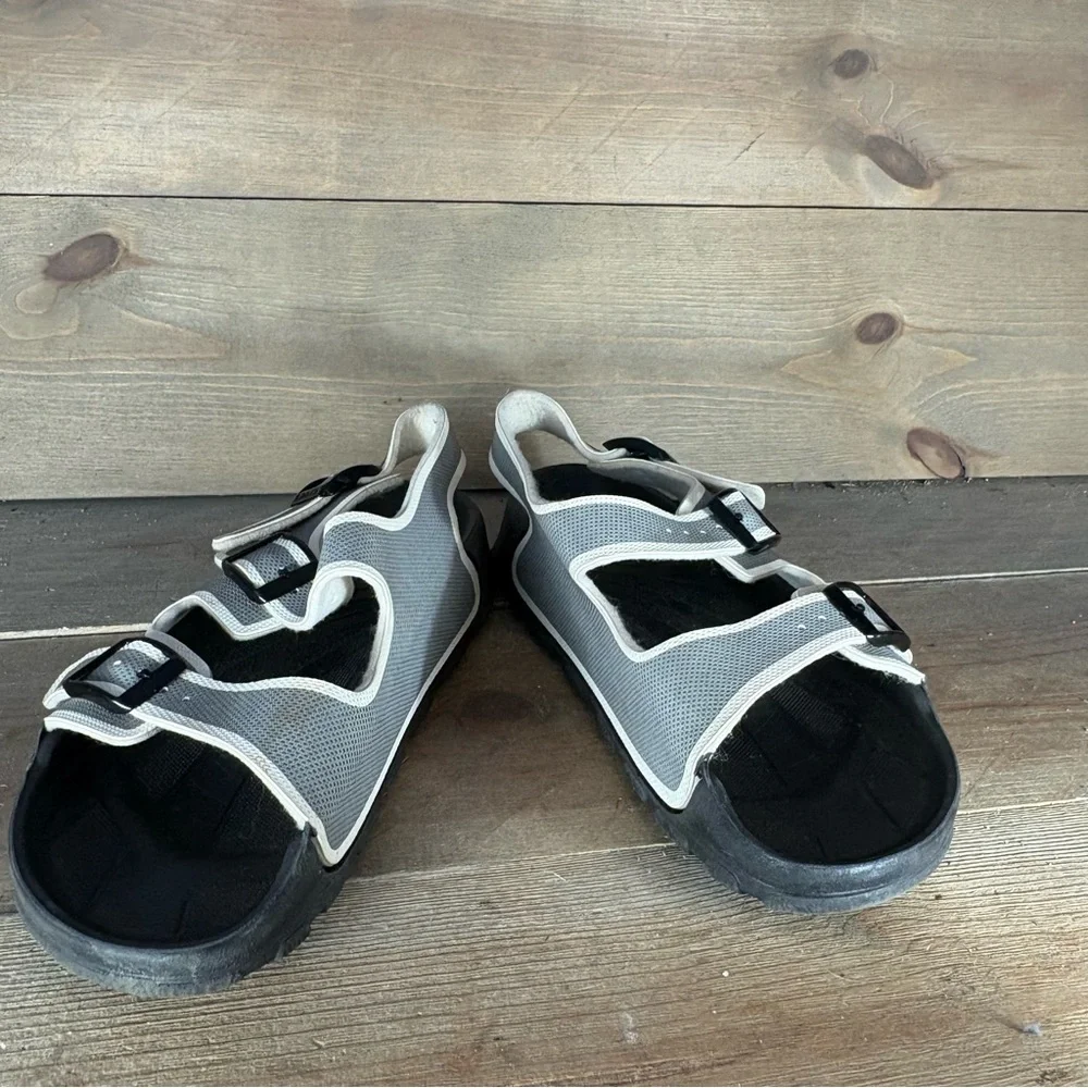 birkenstock birki kids youth size 34 shoes gray slingback comfort sandals